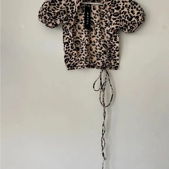 MOTEL Tasya Backless Crop Top Pink Panther Size S 10 - Picture 3 of 3